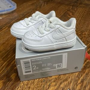Nike Force Crib Bootie, Size 2, White
